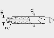 TZ HM Entgrater 2-seitig mit Radius und Kugellager